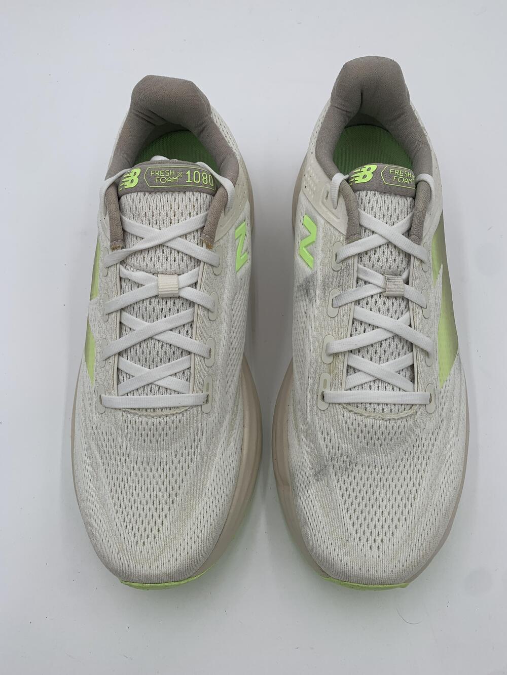 New Balance Fresh Foam 1080 Shoes Mens White Green Sneakers M1080LUM Size 10